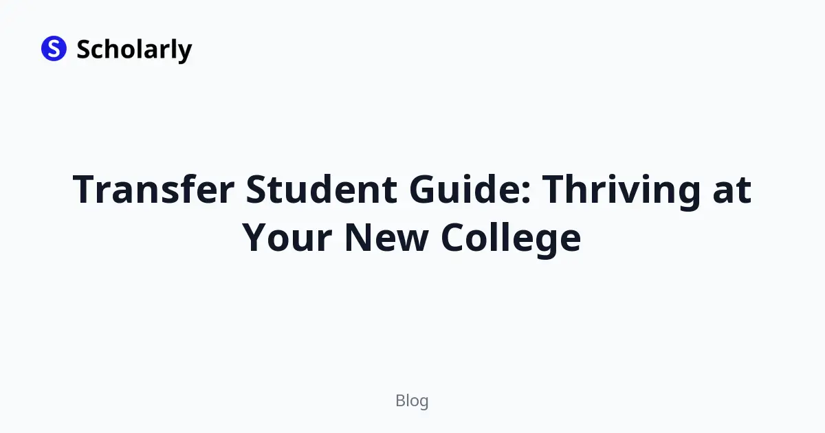 Transfer Student Guide: Thriving at Your New College editorial illustration
