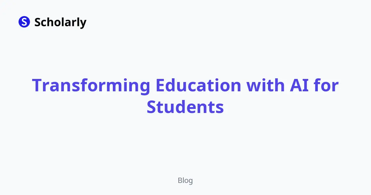 Transforming Education with AI for Students editorial illustration