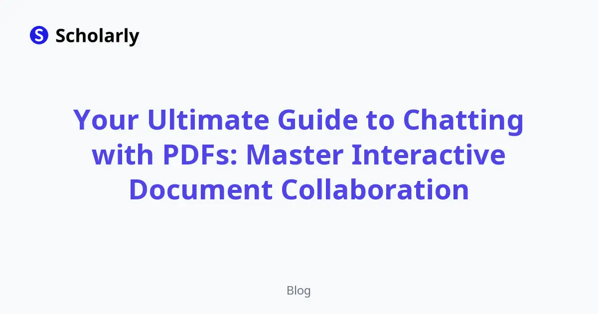 Your Ultimate Guide to Chatting with PDFs: Master Interactive Document Collaboration editorial illustration