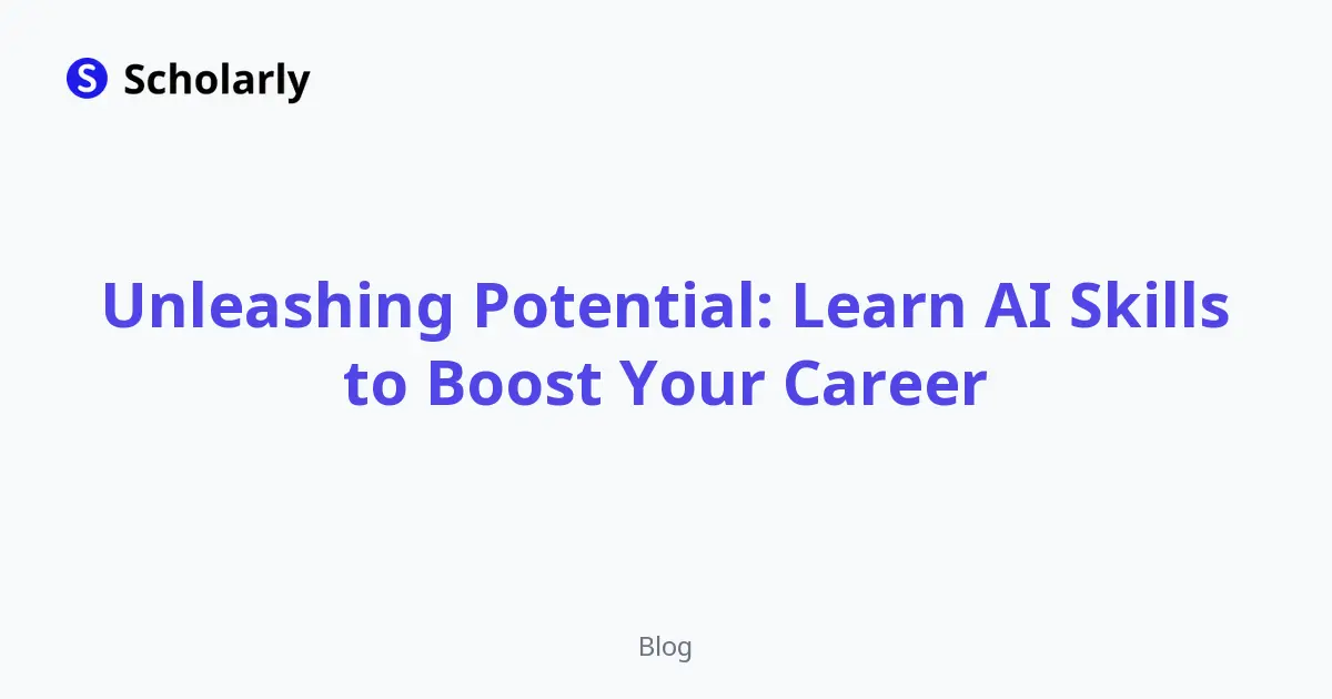 Unleashing Potential: Learn AI Skills to Boost Your Career editorial illustration