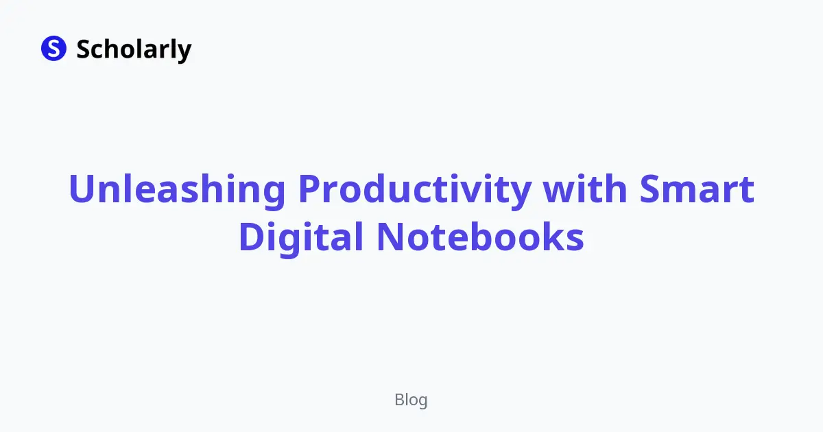 Unleashing Productivity with Smart Digital Notebooks editorial illustration