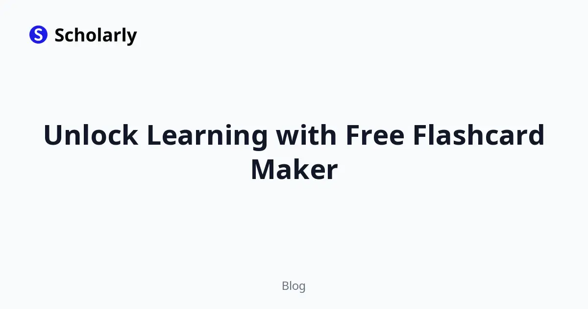Unlock Learning with Free Flashcard Maker editorial illustration