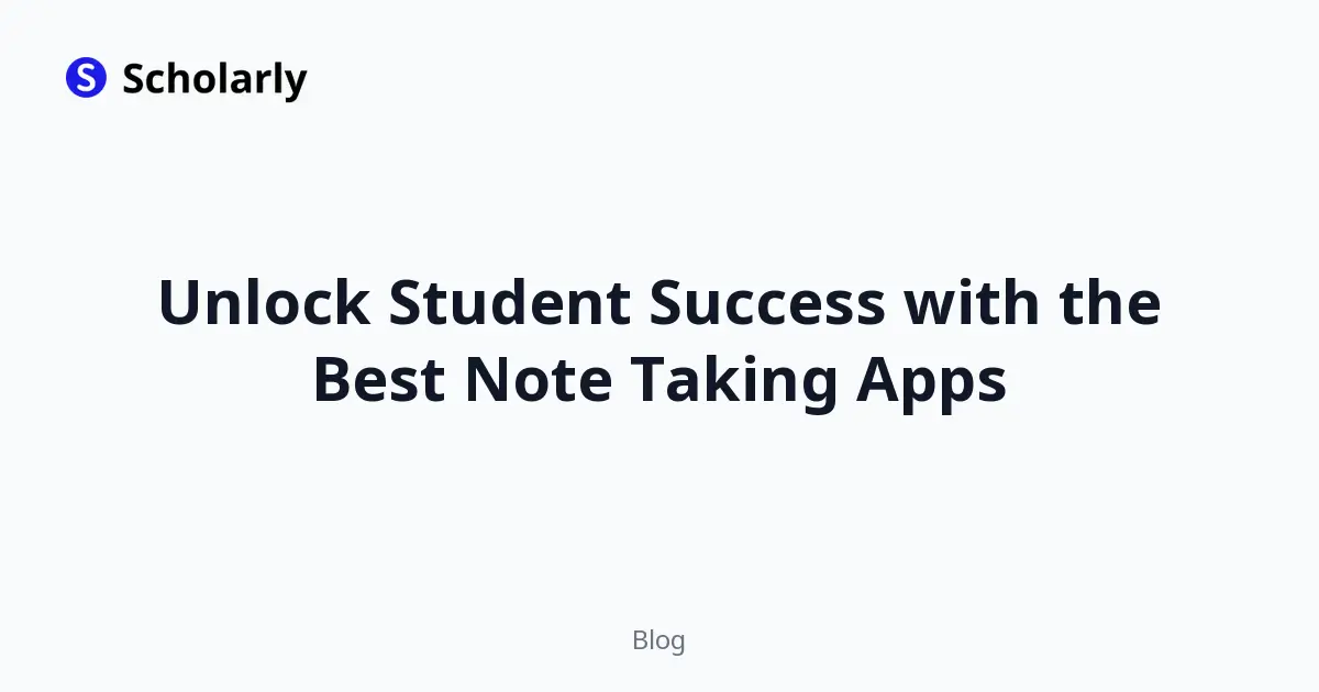 Unlock Student Success with the Best Note Taking Apps editorial illustration