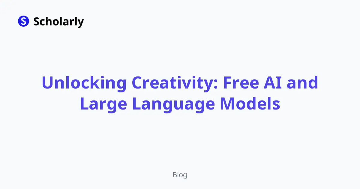 Unlocking Creativity: Free AI and Large Language Models editorial illustration