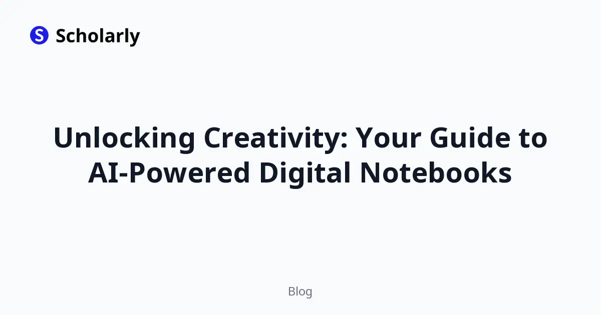Unlocking Creativity: Your Guide to AI-Powered Digital Notebooks editorial illustration