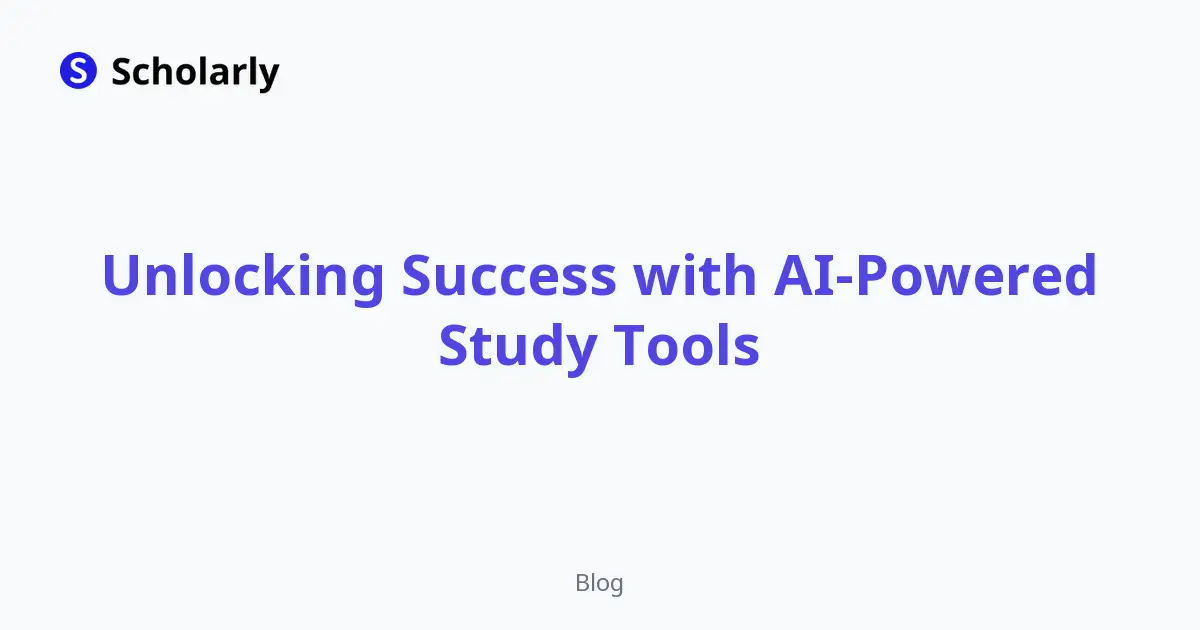 Unlocking Success with AI-Powered Study Tools editorial illustration