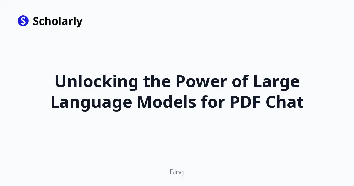 Unlocking the Power of Large Language Models for PDF Chat editorial illustration
