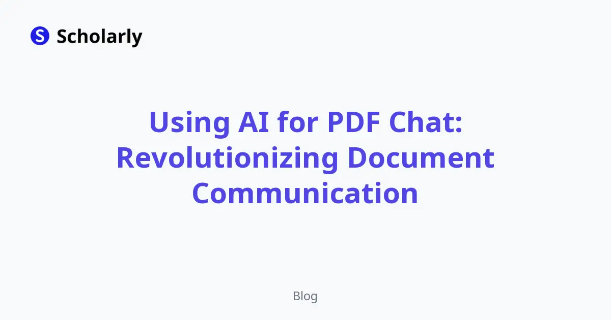 Using AI for PDF Chat: Revolutionizing Document Communication editorial illustration