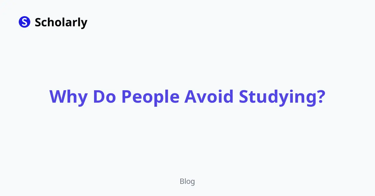 Why Do People Avoid Studying? editorial illustration