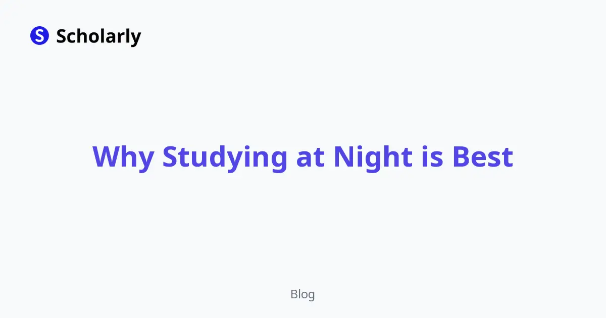 Why Studying at Night is Best editorial illustration