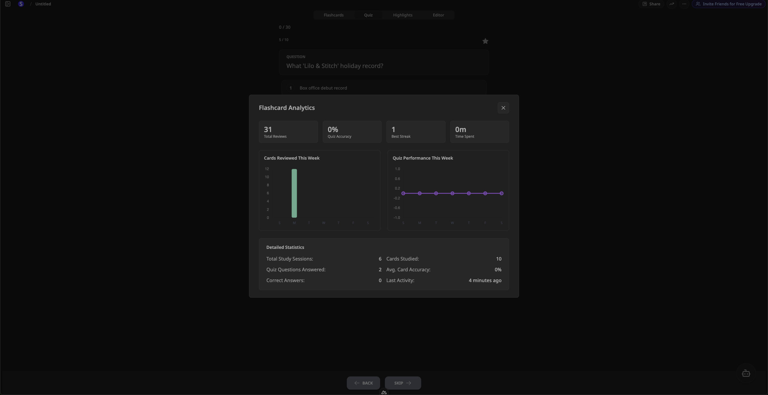 Flashcard Analytics