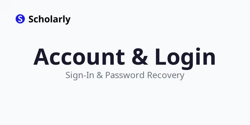 Account, Login, and Password Recovery