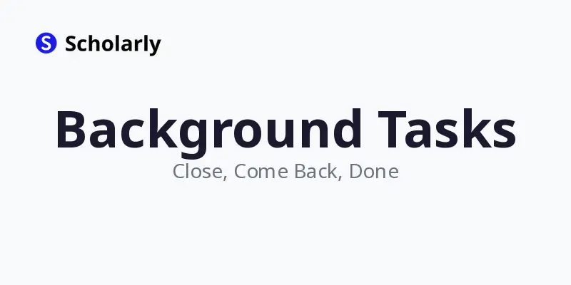 Background Tasks and Notifications