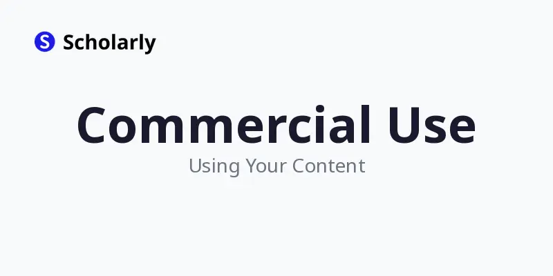 Using Scholarly Content Commercially