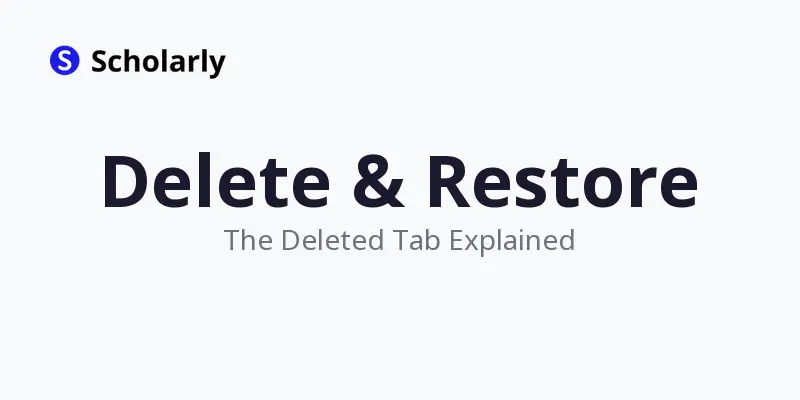 Deleting and Restoring Content