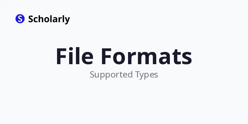 Supported File Formats