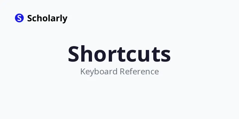 Keyboard Shortcuts