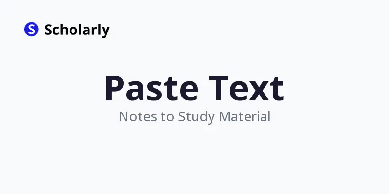 Paste Text: Turn Notes into Study Material