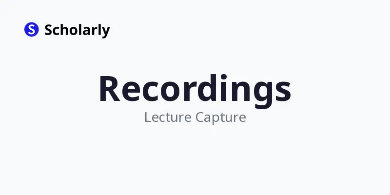 Lecture Recordings