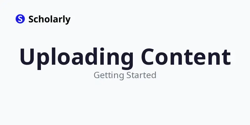 Uploading Content